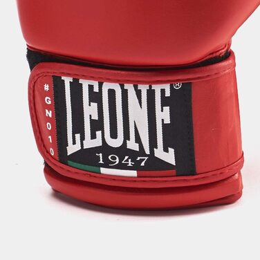 Боксерські рукавички LEONE 1947 GN010, унісекс, червоні, 10 OZ, для змагань