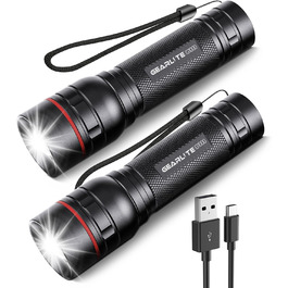 LED ліхтарик GEARLITE Mini 2000 Lumen, 3 режими, Zoom, IP65, для кемпінгу та активного відпочинку