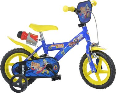Дитячий велосипед Dino Bikes 12 дюймів, Feuerwehrmann Sam, яскравий дизайн