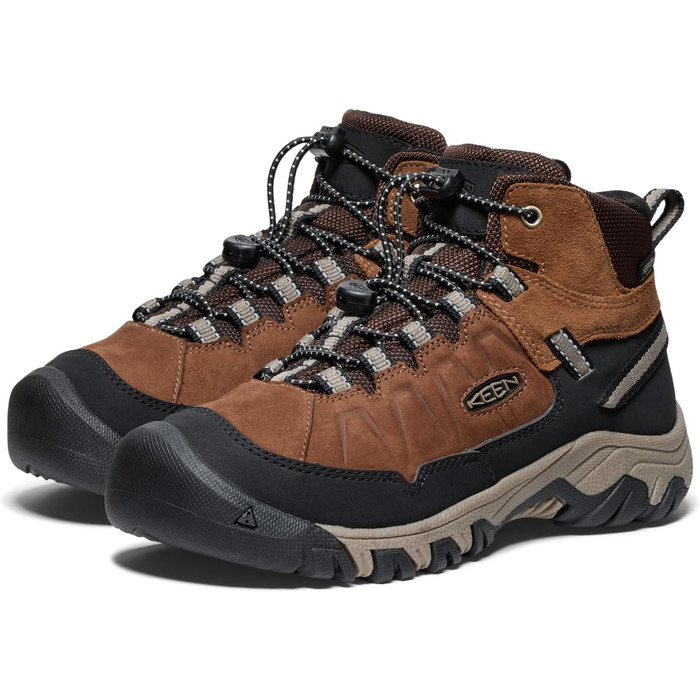 KEEN Targhee 4 Mid - водонепроникні трекінгові черевики для дітей, EU 35, Bison Brindle