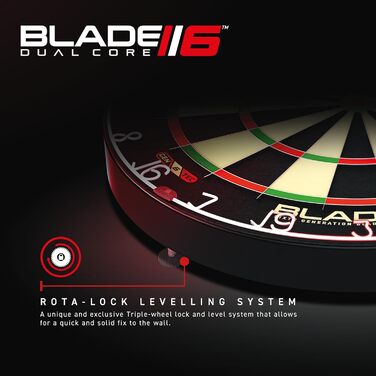Дартборд WINMAU Blade 6 Dual Core, професійний, класичний, сизалевий