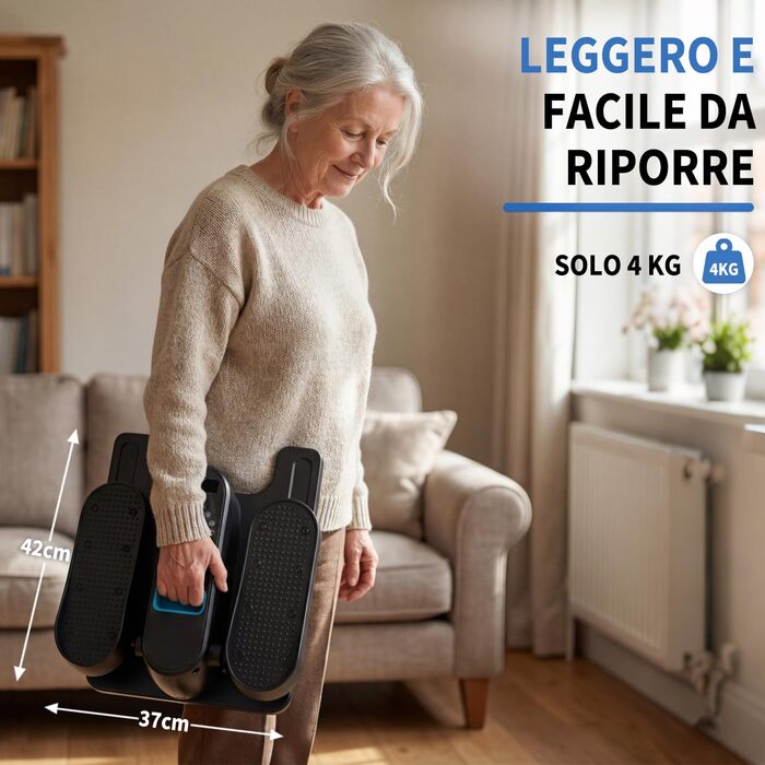 Електричний еліптичний тренажер Amonax для дому, міні крос-тренажер для сидіння, кардіо тренажер під стіл, для людей похилого віку