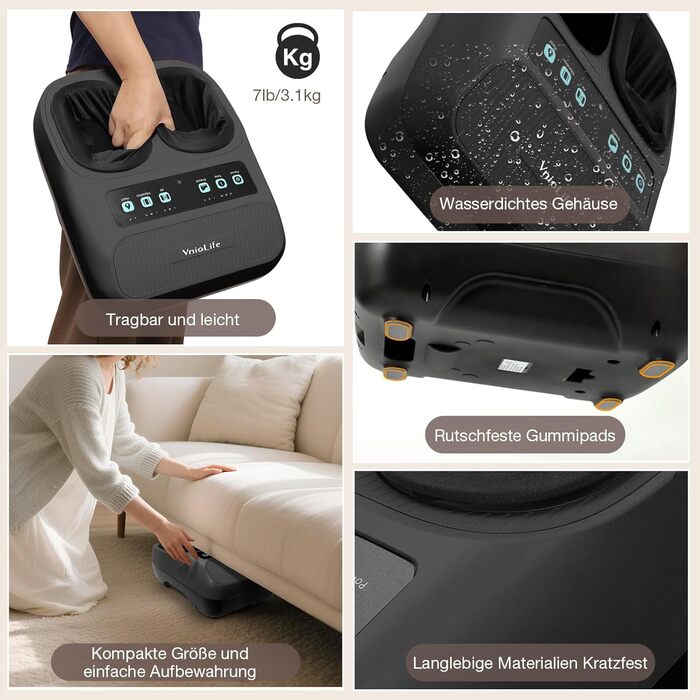 Масажер для ніг Shiatsu з підігрівом для планарної фасції та невропатії, портативний, до 43 розміру, ідеальний подарунок для батьків