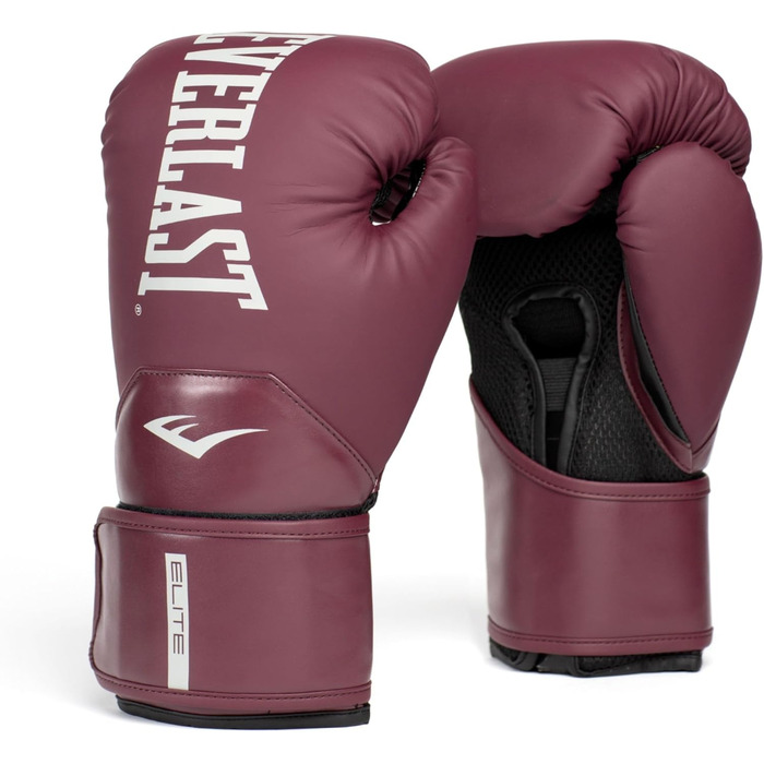 Боксерські рукавички Everlast Elite 2 10oz Gold/Black для спарингу, тренувань та роботи з мішком, Klettverschluss, PURPLE 16OZ