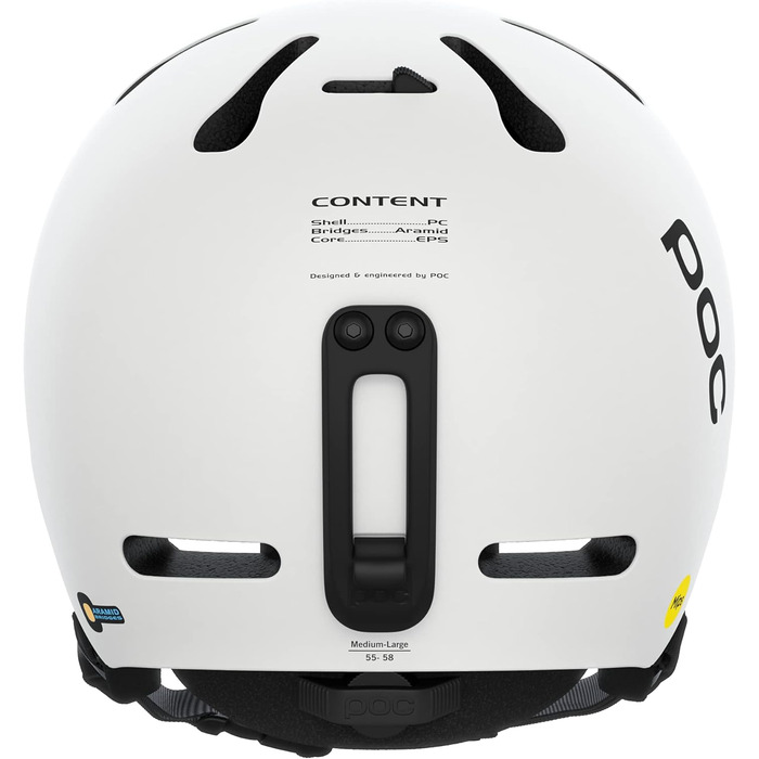 Лижний та сноуборд шолом POC Fornix MIPS, захист, матовий білий, розмір XL-XXL (59-62 см), легкий, для фрірайду і туризму