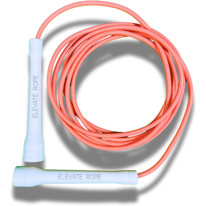 Стрибкове канат Elevate Speed Rope MAX - професійний, 5 мм, 3 м, з міцного PVC, чорний/білий (матовий рожевий)