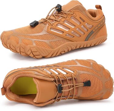 Чоловічі босі кросівки з широкою передньою частиною, Zero Drop, мінімалістичне взуття для тренувань, крос-тренінг, ходьби, хайкінгу, води, важкої атлетики, босі кросівки (42.5 EU, Кофе)