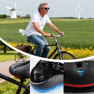 Зручний ергономічний велосипедний сідло з гелевим наповнювачем для чоловіків та жінок, широке велосипедне сідло A-1