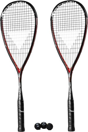 Набір для сквошу Tecnifibre Carboflex 125 S: 2 ракетки та 3 професійні м'ячі