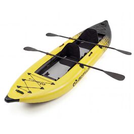 Надувний каяк COSTWAY для 2 осіб з веслами, сидінням EVA та насосом, жовтий