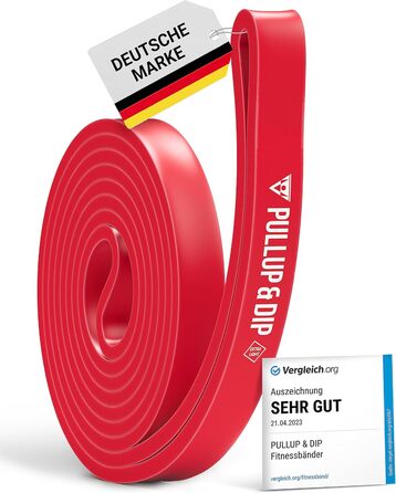 Фітнес-гумки Pullup & Dip: еластичні стрічки для тренувань з дверними фіксаторами та інструкцією. Набір та окремо. Червоний (EXTRA LIGHT)