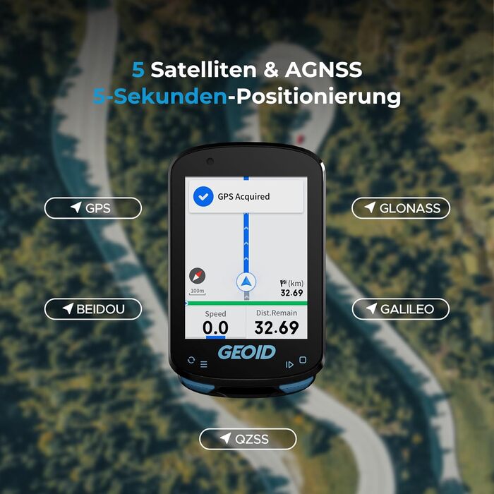Велокомп'ютер GEOID CC600 GPS з кольоровим екраном 2.4