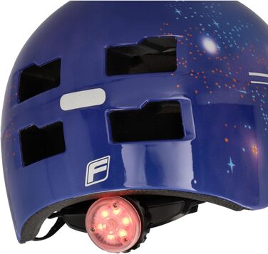 Дитячий велосипедний шолом FISCHER BMX з LED-підсвіткою, шолом для велоспорту, захисний шолом для дітей, Dirt Bike, інтегроване заднє світло