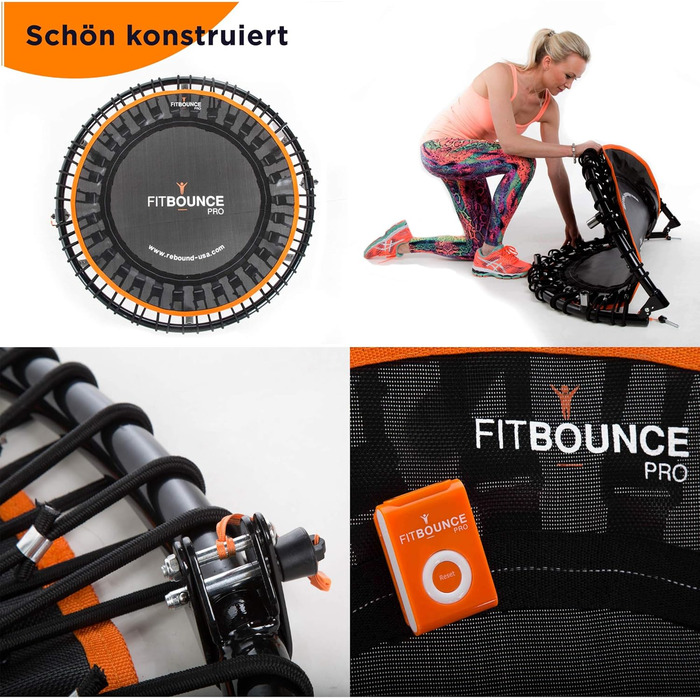 Професійний банджі-батут FIT Bounce PRO для дорослих і дітей, складаний, безшумний, навантаження до 150 кг, з DVD та онлайн-тренуваннями