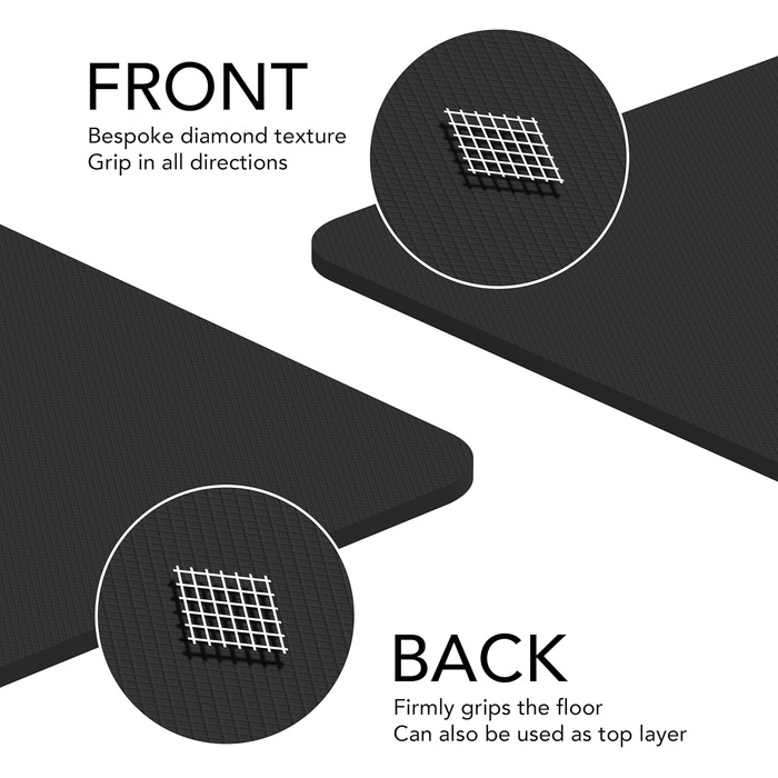 Тренувальний килимок – великий, широкий та товстий (183x80x10 мм) – TPE килимок для фітнесу, йоги, HIIT, Pilates, гімнастики. Сірий, з гравіюванням (чорний)