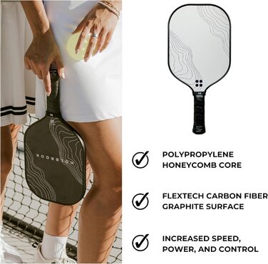 Пікбол ракетка Holbrook Performance: карбон, графітове покриття, Polypropylen, дизайн Day N' Night