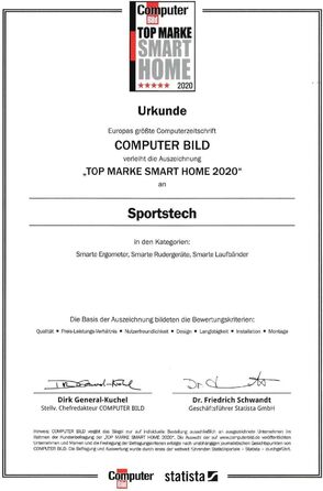 Бігова доріжка Sportstech F31s для дому, 4.5 к.с., 16 км/год, Bluetooth, LED, тримач для планшета, складана, до 120 кг