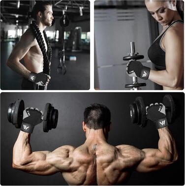 Фитнес-рукавички Westwood Fox для тренувань: неслизькі, амортизуючі, для важкої атлетики, з підкладкою, дихаючі, без пальців, з підтримкою M