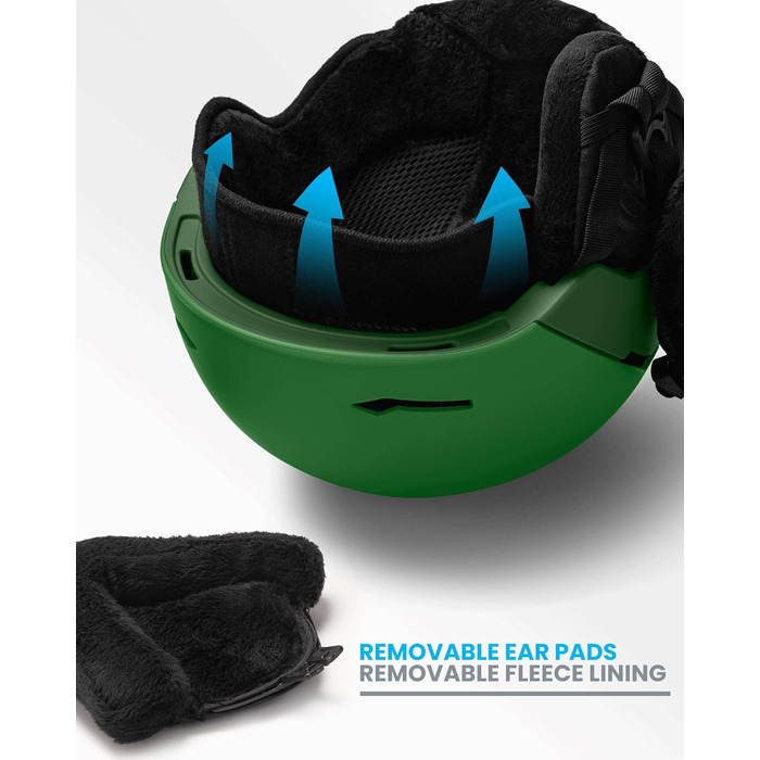 Лижний шолом OutdoorMaster ELK MIPS для сноуборду та гірських лиж, захисний, для чоловіків, жінок та підлітків, колір лісовий зелений, розмір L