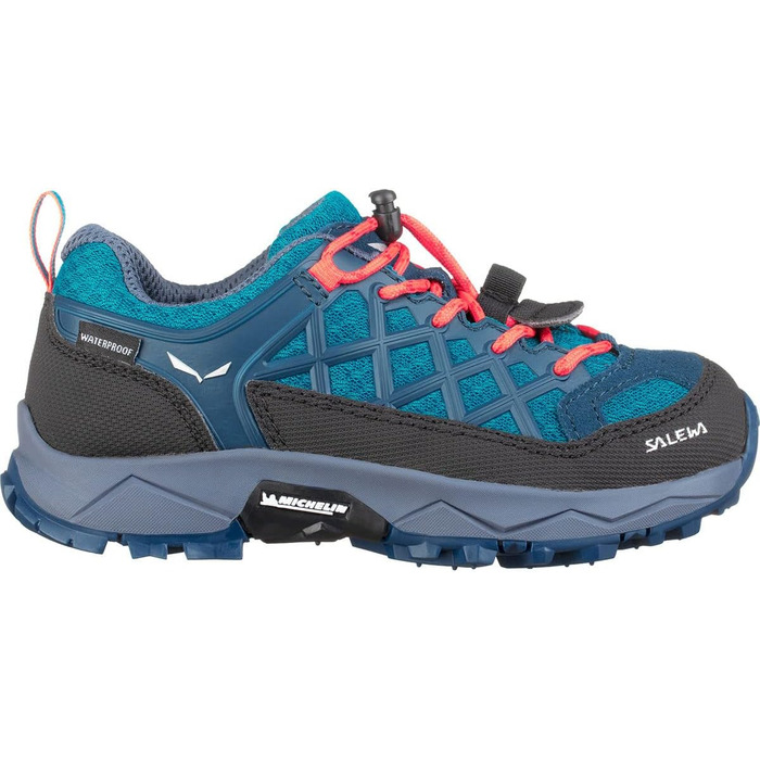 Дитячі трекінгові черевики SALEWA Jr Wildfire Waterproof, унісекс, 32 EU, Caneel Bay Fluo Coral