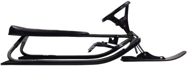 Санки STIGA Snowracer Iconic для дітей від 5 років, сталевий каркас, гальмо, трос, до 80 кг, зимові, сірі/чорні
