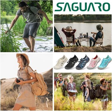 Трекінгові сандалії для жінок SAGUARO, зручні та дихаючі, розмір 36-42 (37 EU), небесно-блакитні