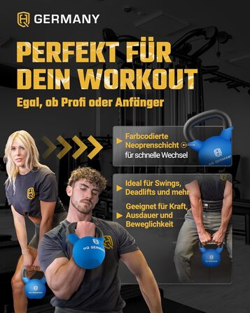 Гантель з неопрену HQ Germany® | Чавунна гантель | 2-32 кг | Стартові набори | Допуск ваги ±2,0%