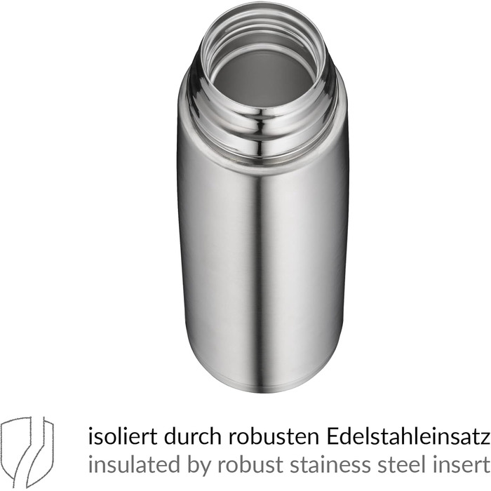 Термос alfi ISOTHERM PERFECT DV 1,0 л з нержавіючої сталі, з чашкою, герметичний, тримає тепло, не залишає відбитків, довговічний, для посудомийки, BPA-free, 1000 мл