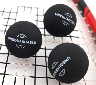М'ячі для сквошу Unsquashable, 25 шт., подвійна жовта точка, екстра-повільна, для аматорів і тренувань