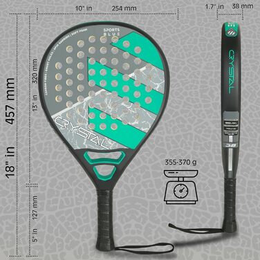 Ракетка для падел SportsBlue Carbon Pro Series з чохлом – професійна ракетка для тенісу та падел