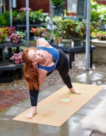 Еко-йога-мат Yoga Design Lab з корку 3.5 мм Natural Balance, студійна якість, для хот-йоги, бікрам, аштанга, інтенсивних тренувань, з ременем для перенесення
