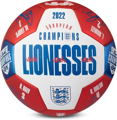 Футбольний м'яч England Lionesses Euro Champions з автографами, без насоса