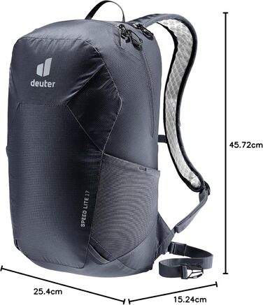 Рюкзак для туризму Deuter Speed Lite 17 чорний, легкий