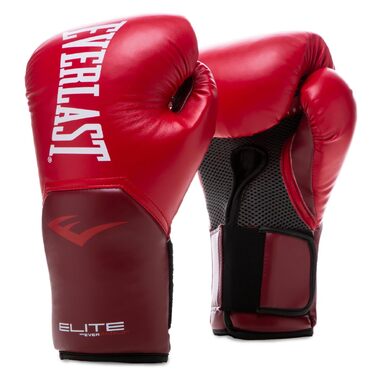Боксерські рукавички Everlast Pro Style Elite Glove Flame (червоні, 12 унцій) для дорослих, унісекс