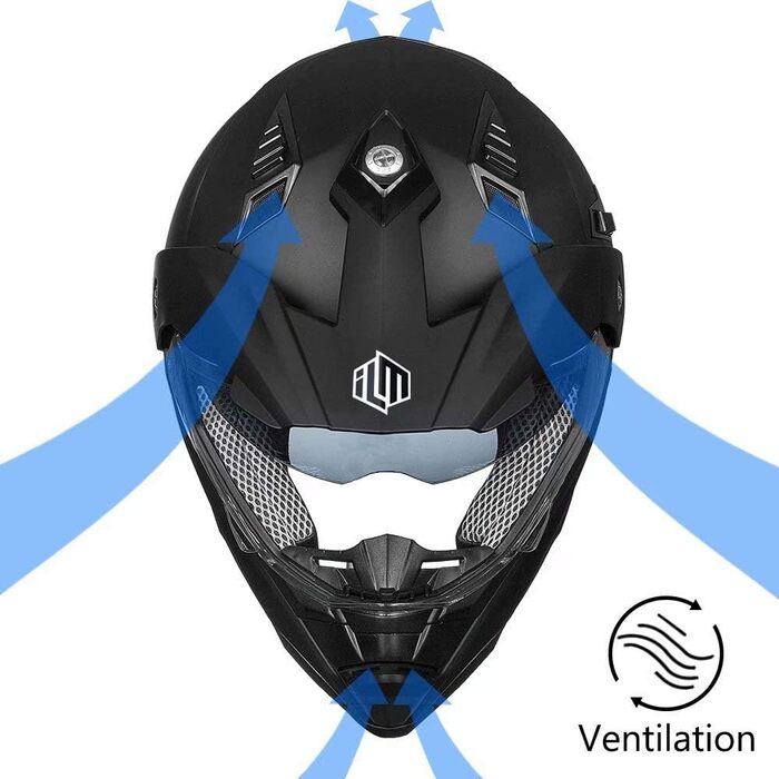Мотоциклетний шолом ILM 606V для чоловіків і жінок, повнолицевий, для кросу, ATV, Dirt Bike, ECE сертифікат