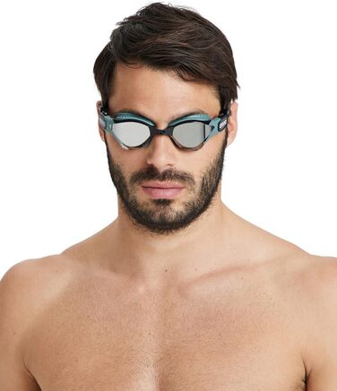 Окуляри для плавання ARENA Cobra Tri Swipe Mirror, дзеркальні, сріблясто-зелені