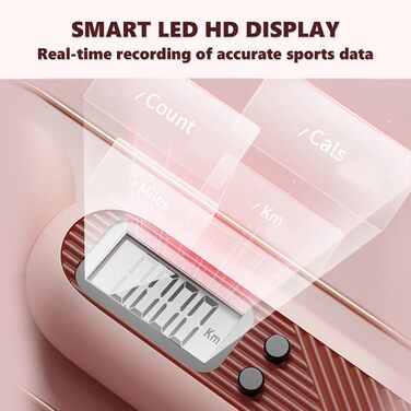Стрибкове канат Flintronic з лічильником, регульований, з підшипниками та неслизькими ручками, інтелектуальний, з вагою, для тренувань, фітнесу, боксу, рожевий #5