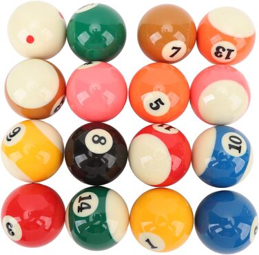 Набір куль для більярду, 16 штук. Кулі для більярду діаметром 5,72 см (2,25 дюйми) для американського більярду. Аксесуар для більярдного столу.