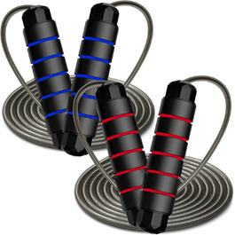 Стрибкове канат Enouke: 2 шт. для кардіотренувань (червоний/синій)