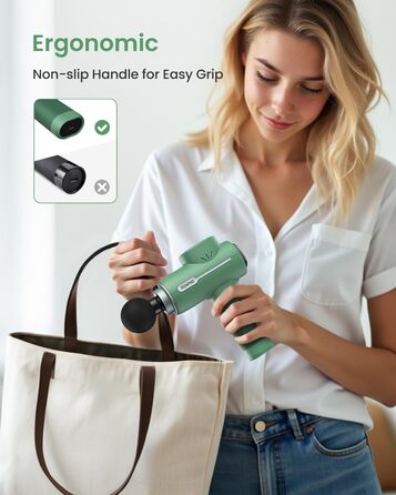 Масажер для м'язів RENPHO Active Massage Gun - масажний пістолет для глибоких тканин, зелений