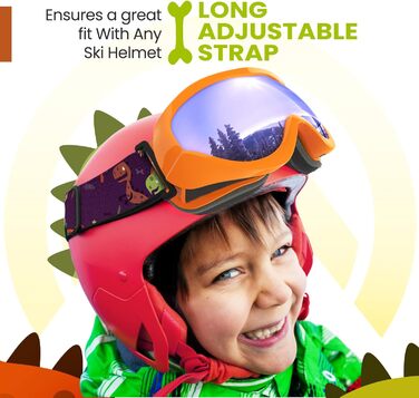 Дитяча лижна маска OutdoorMaster для хлопчиків і дівчаток, сумісна з шоломом, 100% UV-захист, VLT 30%