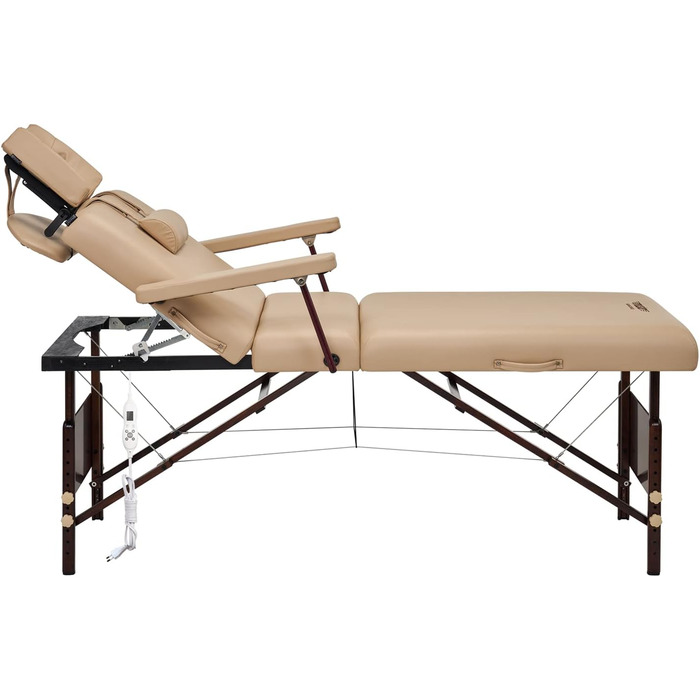 Складний масажний стіл MASTER MASSAGE 71 см Del Ray з підігрівом, салонний масажний стіл-бет, колір пісочний, модель 10056, середній розмір, Therma-Top