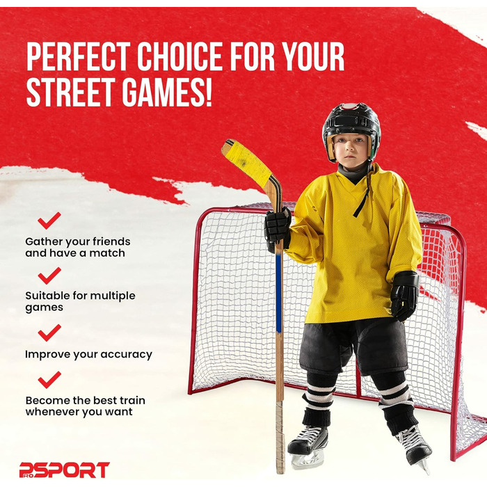 Ворота для хокею Nordic ProStore Streethockey Tor 160 x 115 x 58 см - для вуличної хокею, ковзанки, Floorball та ігор на подвір'ї. Підходять для дітей та дорослих.