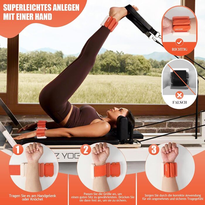 Ваги для ніг та рук BECOJADDE: комплект 2 шт (0.45 кг / 0.9 кг) для фітнесу, кардіо, силових тренувань, бігу, ходьби