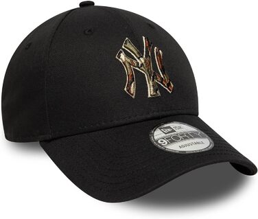 Кепка New Era 9Forty Snapback New York Yankees MLB — Регульована бейсболка з вигнутим візерунком, One Size