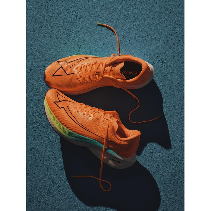 Чоловічі бігові кросівки XTEP One-Piece, літні, сітчасті, дихаючі, з амортизацією, для бігу та спорту (44 EU, флуоресцентний помаранчевий)