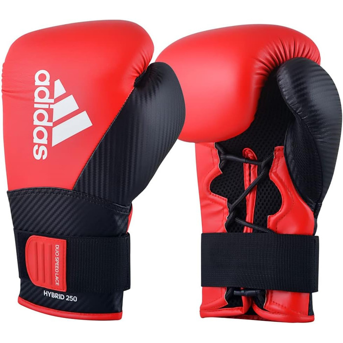 Боксерські рукавички Adidas Hybrid 250 Duo Lace з шнурівкою і липучкою, інноваційна комбінація застібок