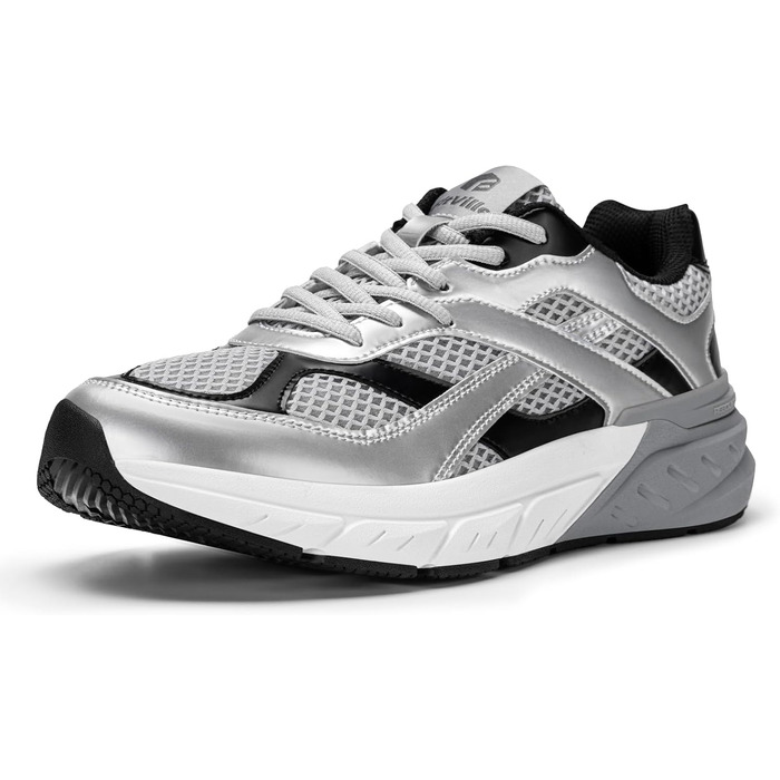 Чоловічі кросівки для бігу FitVille Neo V6 X-широкі (47 EU) – сріблясті з сірим