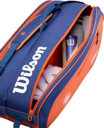 Сумка для тенісних ракеток Wilson Roland Garros Team 6: на 6 ракеток, велика кишеня для одягу, Clay/Navy