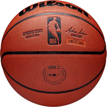 Баскетбольний м'яч Wilson NBA Authentic Series для залу та вулиці, розмір 7, помаранчевий, універсальний